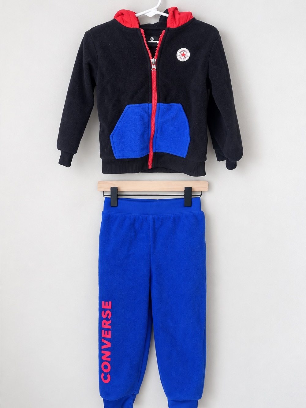 Converse Kids sweat Suit in Black with Red and Blue Accents